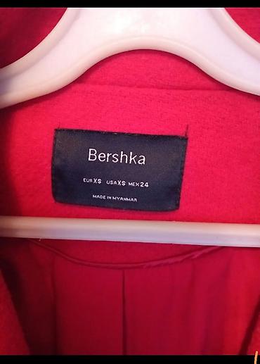 Пальто: Пальто, Bershka, XS, цвет - Красный — 2