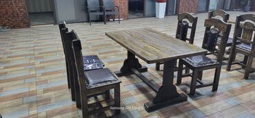 Restoran mebeli: ■Material Quru sam agaci ■Masa usdu 4luk Quru taxta ile yigilib