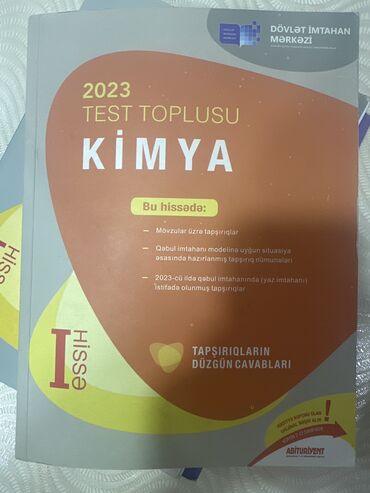Kimya test toplusu çox az istifadə olunub yenidir 8azn alınıb 5 azn