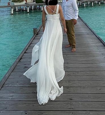 Вечерние платья: Вечернее платье, Классическое, Длинная модель, Шифон, Без рукавов, Открытая спина, Шлейф, S — 5