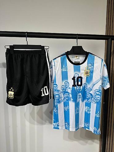 messi: Футбольный комплект в стиле сборной Аргентины с номером 10 и фамилией — 1