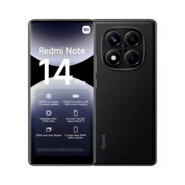 Redmi: Redmi, Redmi Note 14 Pro, Б/у, 256 ГБ, цвет - Черный, 2 SIM