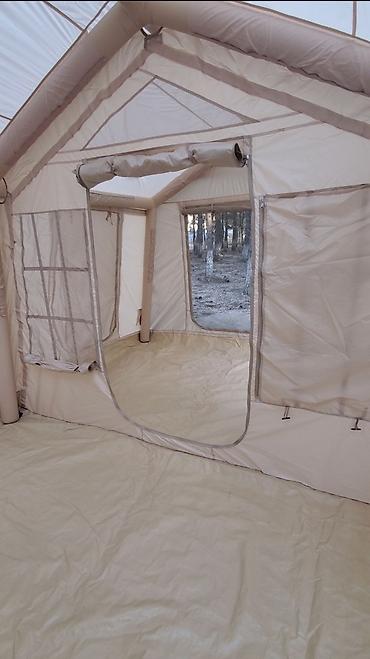 balıqçı: UNP 10 nəfərlik şişmə karkaslı kamp çadırı - Ölçü: 400 x 300 x 220 sm — 5