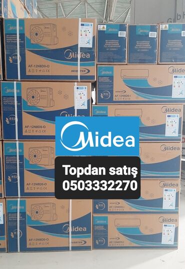 kondisioner üçün mis boru: Kondisioner Midea, Yeni, 20-25 kv. m, Split sistem, Kredit var, Ödənişli quraşdırma