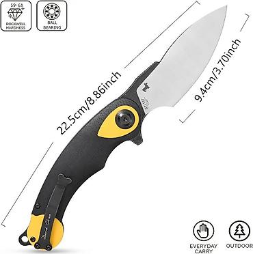 лезвия: Складной нож Sitivien ST157, сталь на клинке Sandvik 14C28N, рукоять — 9