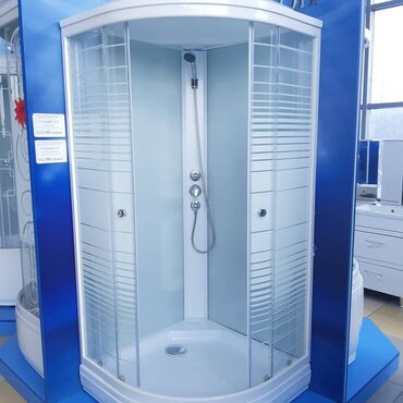 Duş kabinaları, arakəsmələr: Yeni Üstü açıq kabina, Künc üçün, Pulsuz çatdırılma — 24