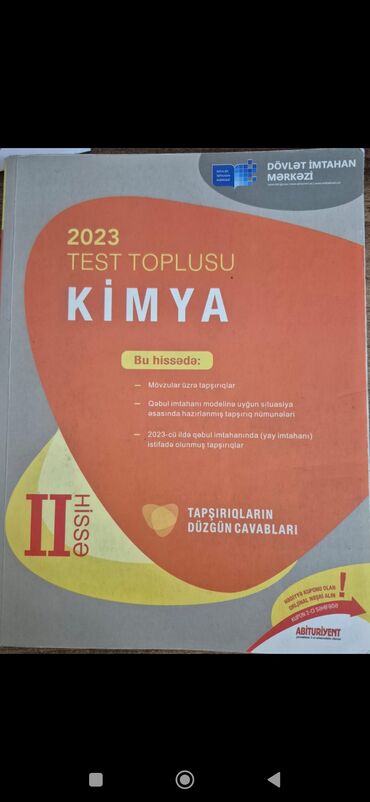 Testlər: Kimya Testlər 11-ci sinif, 2-ci hissə, 2023 il