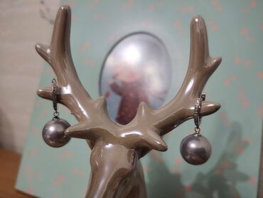 самовар серьги: Очень красивые серебряные серьги, с крупной жемчужиной и камнями
