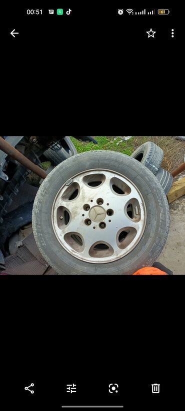 Disk təkərlər: İşlənmiş Disk təkər Mercedes-Benz 205 / 65 / R 15, 5 Boltlu