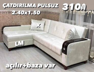 Divanlar: Künc divan, Yeni, Açılan, Bazalı, Parça, Şəhərdaxili pulsuz çatdırılma