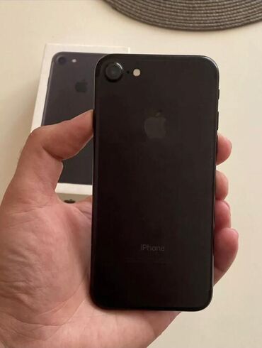 Apple iPhone: IPhone 7, 32 GB, Jet Black, Zəmanət, Barmaq izi, Sənədlərlə