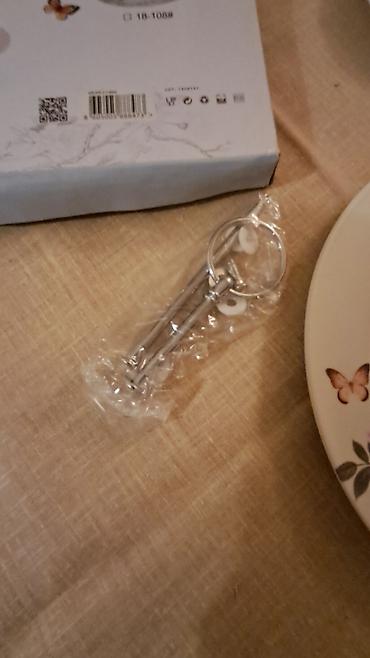 harmonika tenda: Dvospratna etažna tacna za posluživanje kolača/voća – porcelan - Set — 3
