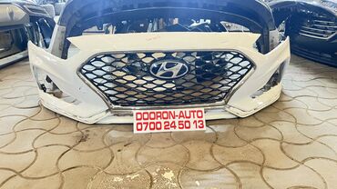 Решетки, облицовки: Передний Бампер Hyundai 2018 г., Б/у, цвет - Белый, Оригинал