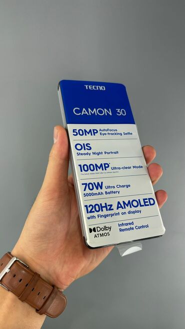 очень срочно продам: Tecno Camon 30, Жаңы, 256 ГБ, түсү - Кара, 2 SIM