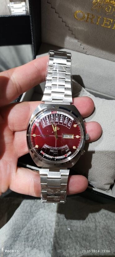 lv saat: Б/у, Наручные часы, Orient, цвет - Красный