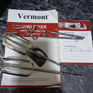Blenderlər: Əl blender, Vermont, İşlənmiş, Ödənişli çatdırılma, Ünvandan götürmə — 15