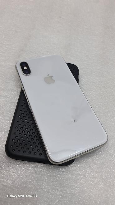 IPhone X, Б/у, 64 ГБ, Белый, Чехол, 78 % at lalafo.kg IPhone X, Б/у, 64 ГБ, Белый, Чехол, 78 %