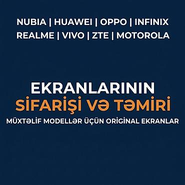 Xidmət: Telefon ekranlarının sifarişi və təmiri Ölkədə olmayan