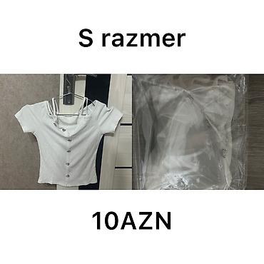 ağ xalat: Ağ rəngli qadın bluz/kofta - Ölçü: S - Dizayn: Qısaqol, ön hissədə — 1