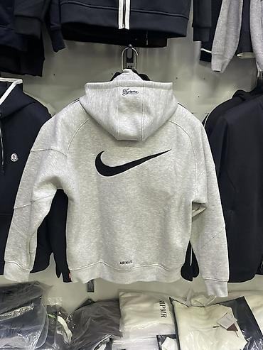 рейбон очки: Худи двойка Nike х Supreme на молнии с капюшоном. Светло-серый — 2
