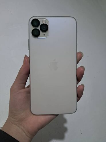 Apple iPhone: IPhone 11 Pro Max, Б/у, 512 ГБ, Белый, Защитное стекло, Чехол