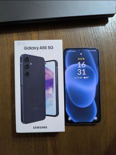 samsung fold2: Samsung Galaxy A55, Б/у, 256 ГБ, цвет - Черный, 2 SIM