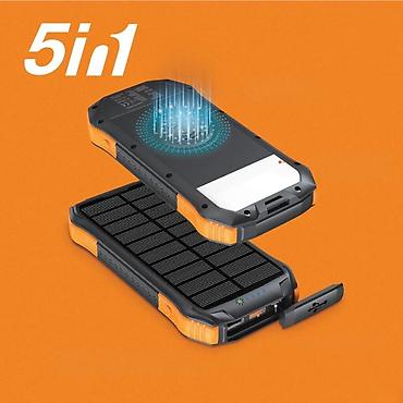 tank pro 3: Promate Solar Power Bank 10000mAh20W SOLARTANK-10PDQI.Wireless 🟢Rəsmi — 2