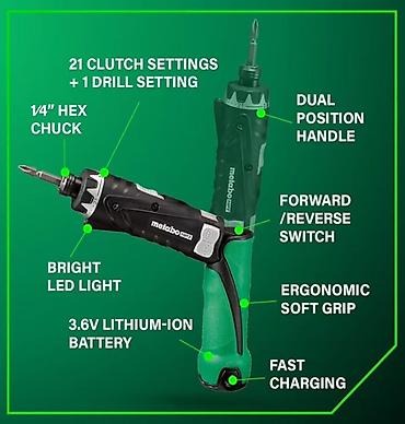 шуруповерт prox: Metabo HPT 3.6V Simsiz Şurup Sıxan – Komplekt Made in Germany ABŞ üçün — 2
