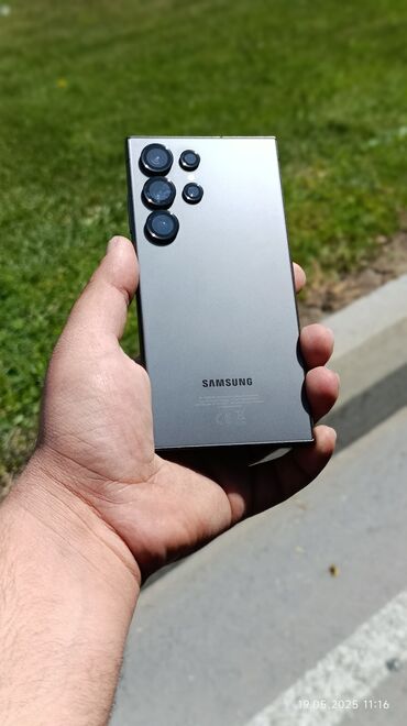 Samsung: Samsung Galaxy S24 Ultra, 256 GB, rəng - Qara, Zəmanət, Barmaq izi, Simsiz şarj