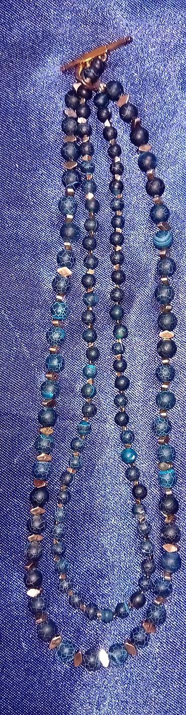 Ogrlice: Ručno rađene ogrlice – razni modeli - Set od zlatno‑braon perli — 3