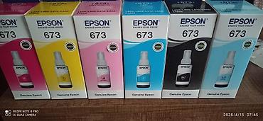 epson l: 1 ədədi 26₼ yox 20 manata - - 673 M (Magenta) - 673 Y (Yellow) - 673 — 1