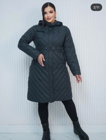 Пуховики и зимние куртки: Пуховик, Длинная модель, Стеганый, Стандарт — 7