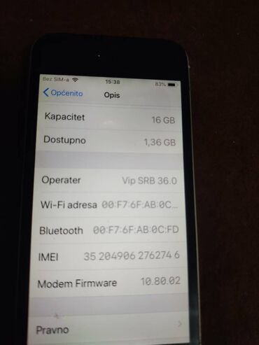 Apple iPhone: Apple iPhone iPhone 5s, 16 GB, Zlatna, Otisak prsta — 3
