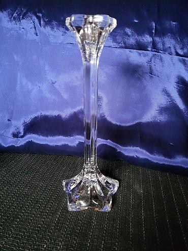 Sveće i svećnjaci: Nov nemacki kristal svecnjak cvet iz 80ih.god. Svecnja nemacki,pun — 6