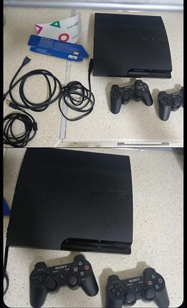 dvd oyun: PlayStation 3 (PS3) Slim oyun konsolu dəsti TECILI satilir 2 sde — 1
