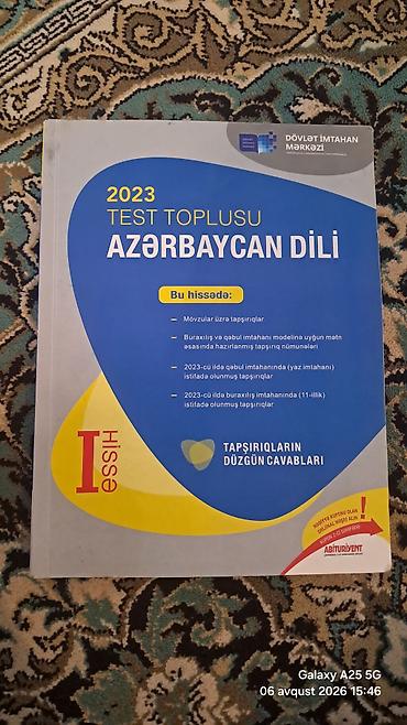 Testlər: Məhsul: 2023 “Test Toplusu – Azərbaycan dili”, I hissə — 1
