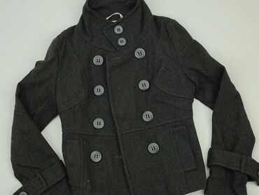 czarne t shirty z koronką: Пальто жіноче, River Island, XS, стан - Дуже гарний