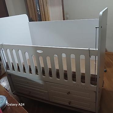 lay lay matras: Uşaq beşiyi və döşək dəsti - Model: AG Bebe tipli beşik - Rəng: ağ - — 2
