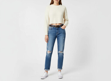 m sara jeans damskie push up: PULL&BEAR, Jeansy damskie, rozmiar S