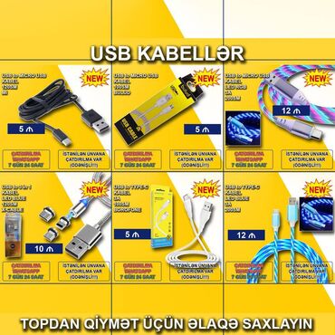 telefon kabelinin qiymeti: Kabel Type C (USB-C), Yeni
