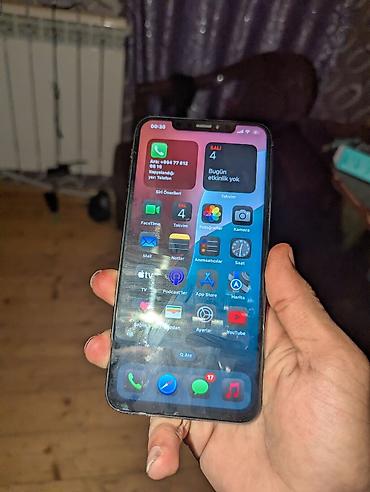 samsung t: IPhone Xs Max, 64 GB, Face ID, Simsiz şarj, Qırıq — 2