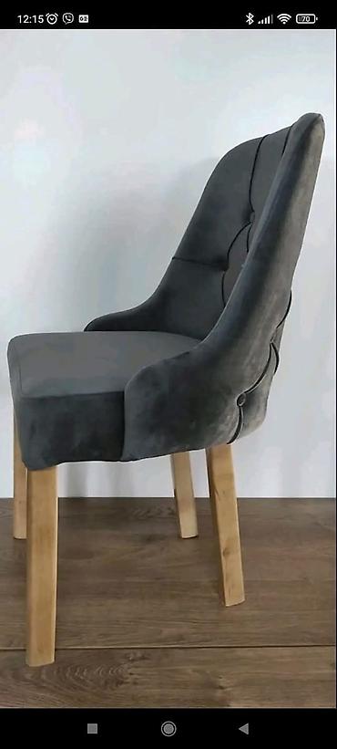 Stilske stolice: Tapacirana stolica sa dugmićima (chesterfield stil) - Presvlaka: meki — 6