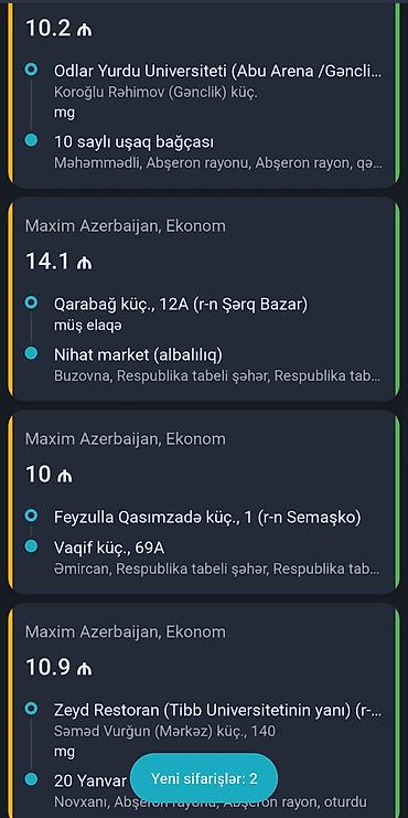 barista part time: Maxim Ve Omega .Taksi Profili Arendaya Verilir. isteyenler elaqe — 4