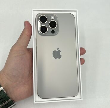 Apple iPhone: IPhone 15 Pro Max, Новый, 1 ТБ, Зарядное устройство, Защитное стекло, Кабель, 100 %