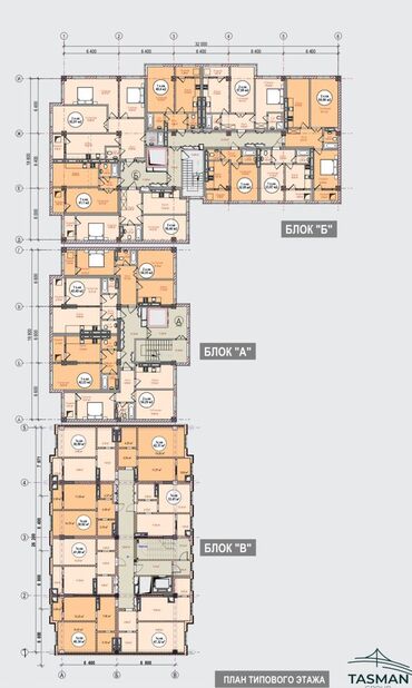 аренда квартир 3 ком: 3 комнаты, 93 м², Элитка, 8 этаж, ПСО (под самоотделку)