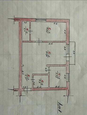 иваницина: 2 комнаты, 48 м², Аламединский рынок / базар Индивидуалка, 4 этаж, Косметический ремонт — 5