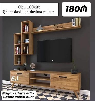 qoz: TV stendləri – bir neçə model və rəng - Ümumi ölçü: 180 sm (bəzi — 3