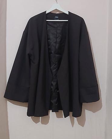 lil solid accessories: ZARA kimono blejzer/jakna bez kopčanja - Boja: crna - Kroj: kimono — 1