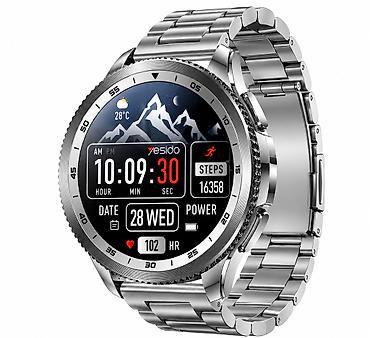 irsad agilli saat: Yesido Smart Watch – paslanmayan poladdan klassik metal kəmərli ağıllı — 2