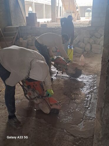 Beton işləri: Beton kəsimi və aşındırma xidməti - Armatur dolu monolit betonların — 6